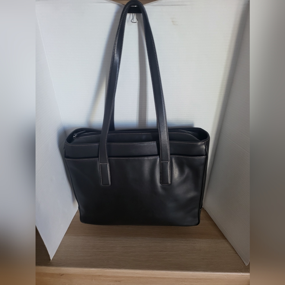 Vintage Coach Dark Brown Leather Multifunctional Bag - # H1S-5209. - Picture 4 of 16